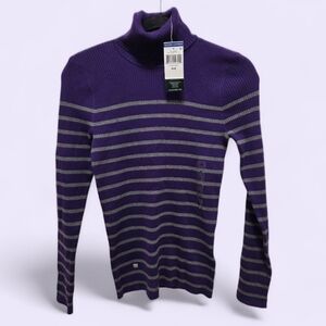 Ralph Lauren Purple Striped Sweater